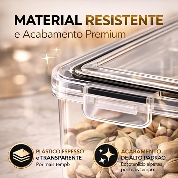 Kit 15 Potes Herméticos: A Solução Definitiva para Organizar sua Cozinha